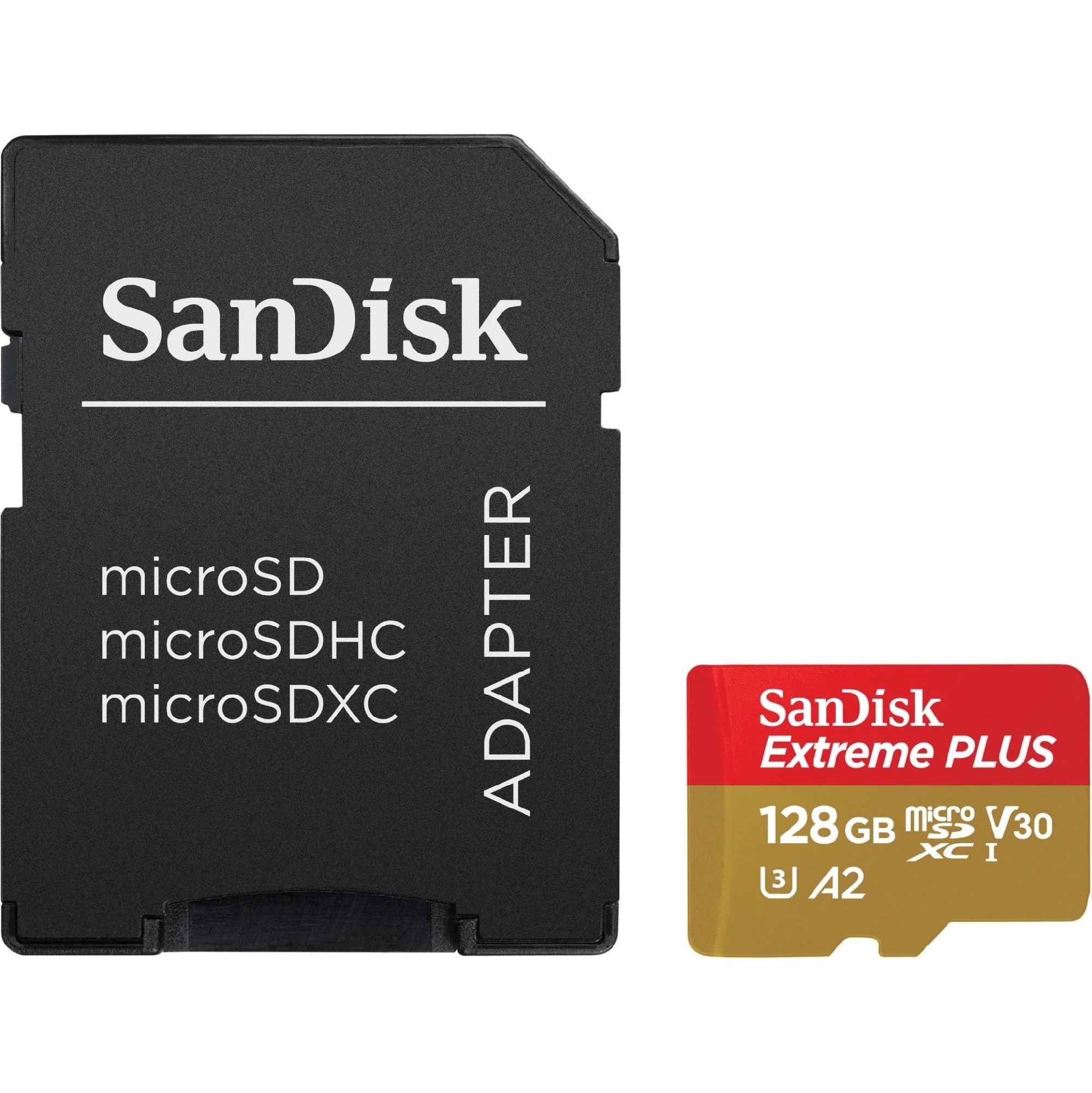 SanDisk MicroSD Extreme 128GB Class 3 MicroSDXC Memory Card and Adapter
