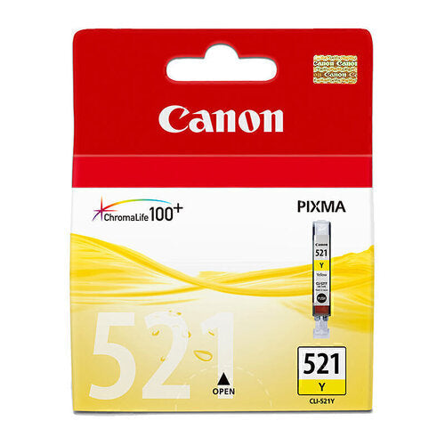 Canon CLI-521Y Yellow Cartridge - 220 pages 4x6