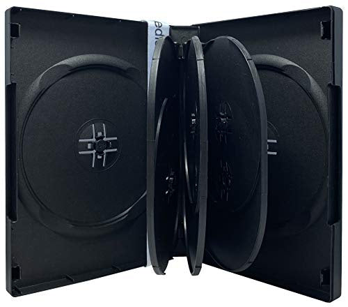 8 Disc Hard Black Plastic CD/DVD Case