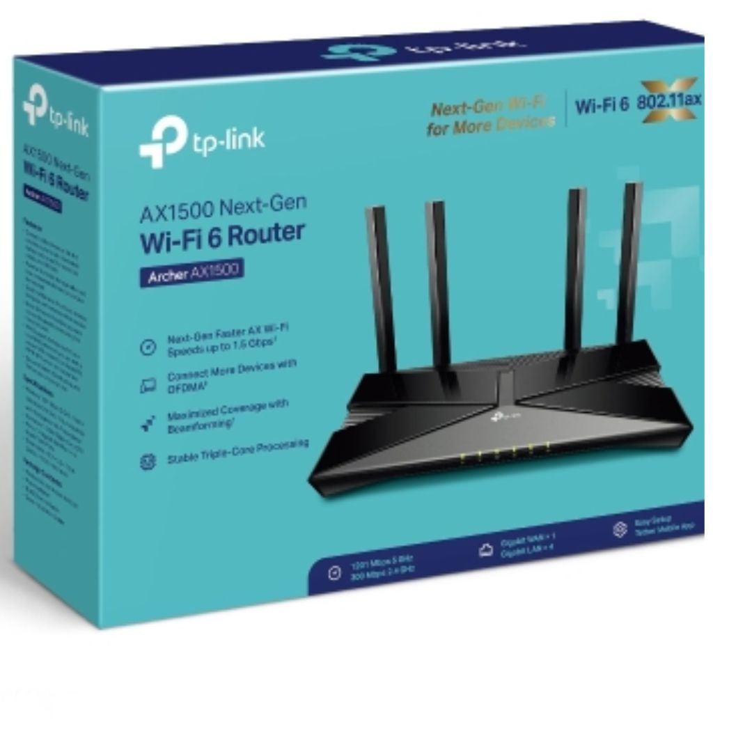 TP-Link Archer AX1500 Wi-Fi 6 Router Router 4x Gigabit Ports (WIFI6)