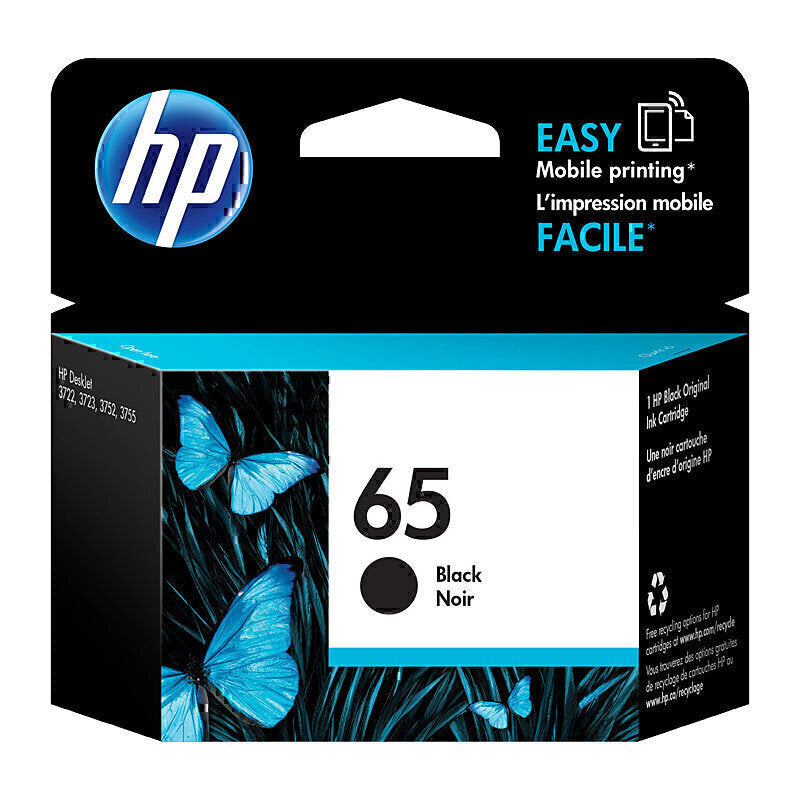 HP #65 Black Ink N9K02AA