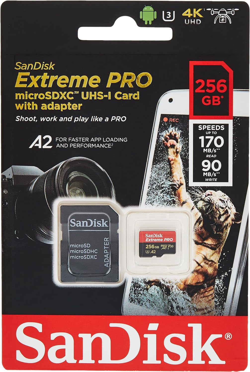 SanDisk MicroSD 128GB Extreme PRO Class 3 with Adapter