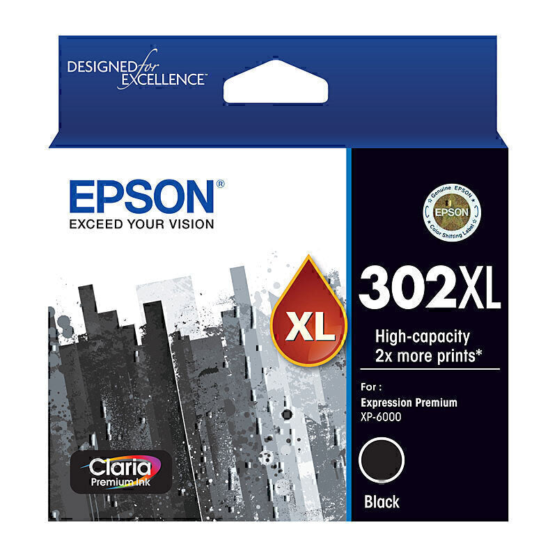 EPSON 302 HY BLACK INK CART