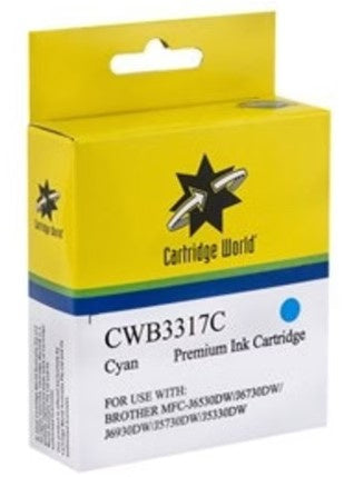 Cartridge World Brother LC-3317 Cyan Ink Cartridge 550 Pages LC3317