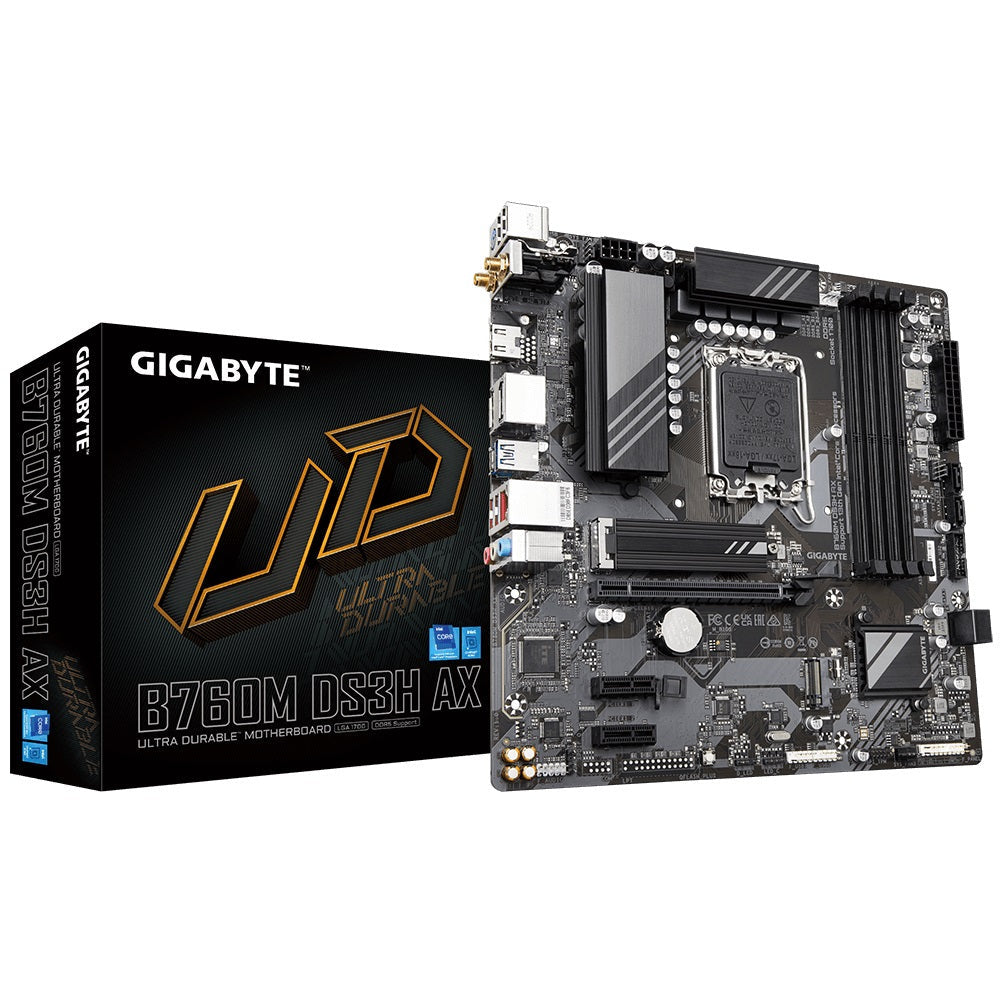 Gigabyte B760M DS3H AX MATX DDR5 Intel Socket 1700 Motherboard