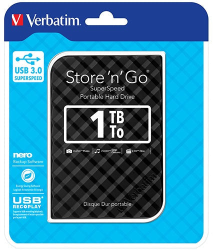 Verbatim 1TB External Drive Store & Go