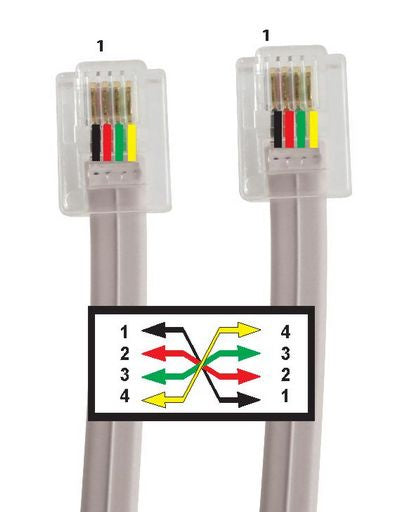 Telephone Line Cord RJ12 5M