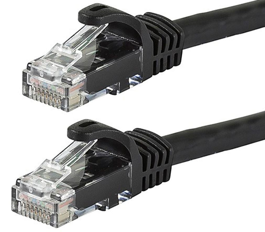8Ware Cat 6a UTP Ethernet Cable, SnaglessÃ‚ - 0.5m (50cm) Black