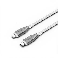 CYGNETT Armoured Lightning to USB-C Cable White 2M
