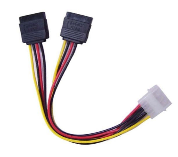 Astrotek Internal Power to SATA Molex Cable - 4 pins to 2x 15 pins 18AWG RoHS