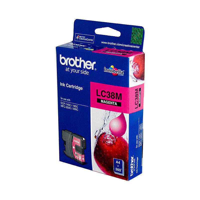 BROTHER LC38M MAGENTA CARTRIDGE - APPROX 260 PAGES