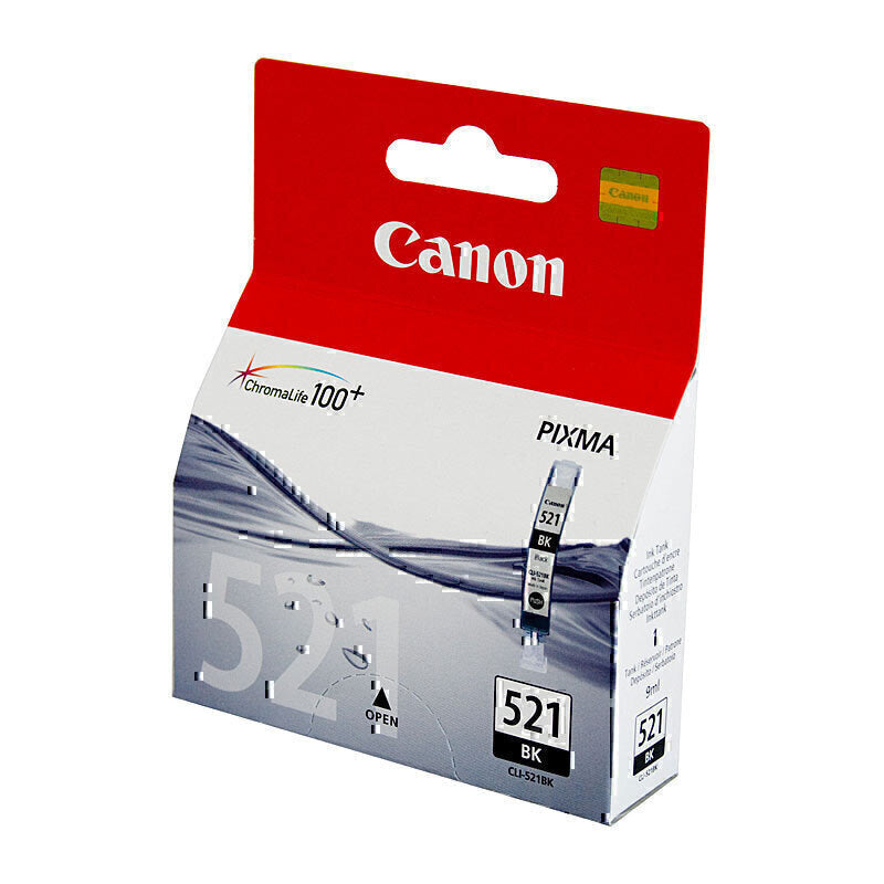 Canon CLI-521BK Black Cartridge - 815 pages 4x6