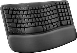 Logitech Wave Keys Wireless Ergonomic Keyboard (Graphite) [920-012281]