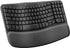Logitech Wave Keys Wireless Ergonomic Keyboard (Graphite) [920-012281]