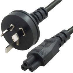 8ware AU Power Lead Cord Cable 2m - 3-Pin to Cloverleaf Plug