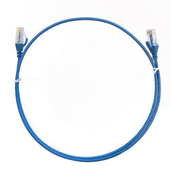 8ware CAT6 Ultra Thin Slim Cable 1m / 100cm - Blue Color Premium RJ45 Ethernet Network LAN UTP Patch Cord