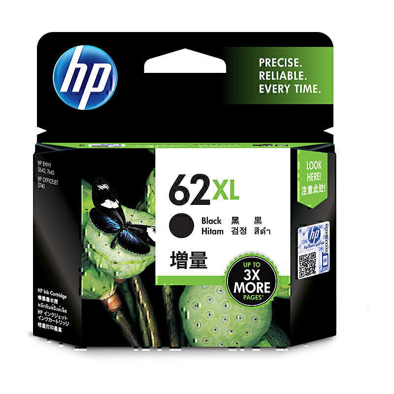 HP #62XL BLACK INK C2P05AA