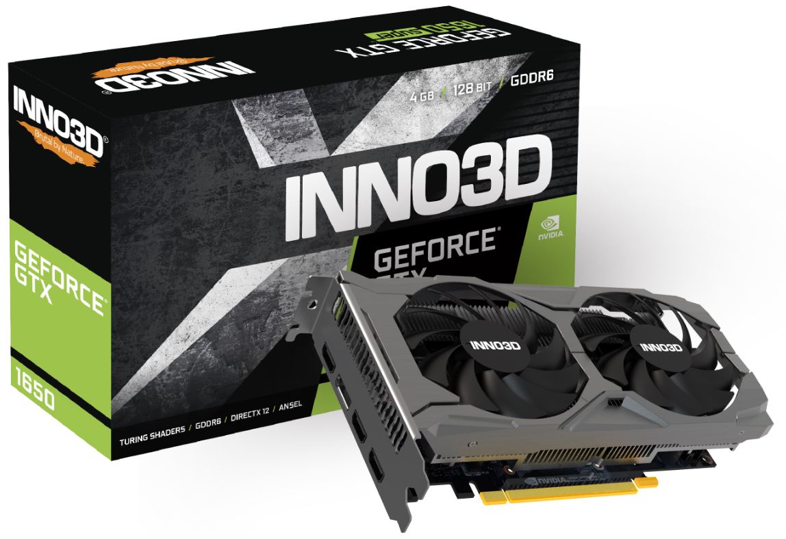 Inno3D Nvidia GeForce GTX 1650 GDDR6 TWIN X2 OC V3 Graphics Card