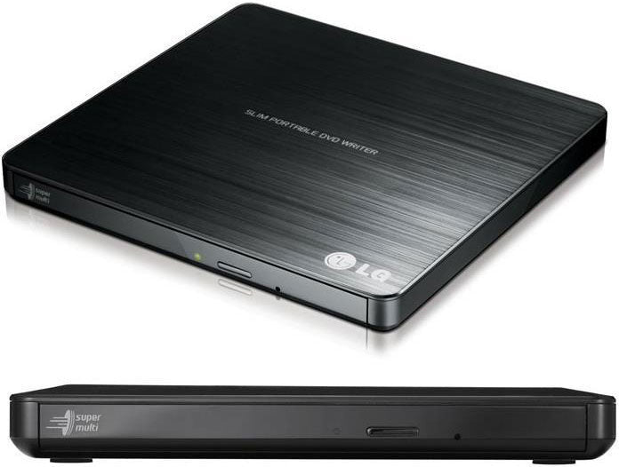 LG Slim External DVDRW Black USB 2.0, Windows 10/8/7/Vista/XP SP3 + MAC OSX 10.7.5