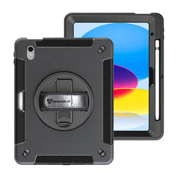 Armor-X iPad 10.9 (10th Gen) Rainproof MG Rugged Case HandStrap, Pen Holder