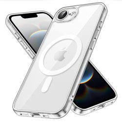 JETech Clear Magnetic Case for iPhone 16e 6.1-Inch 2025