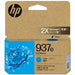 HP 937e Cyan Ink Cartridge 4S6W6NA