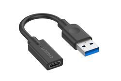 Cygnett Essential 10cm USB a Male to USB C Female Cable Adapter Black
