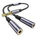 3.5mm AUX Cable Mic Audio Splitter Extension Headphone Adapter 2FM-1M