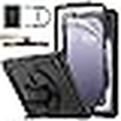 SEYMAC stock 360° Hand Strap/Stand Protective Case for Samsung Galaxy Tab A9 Plus 11 inch, Black+Black