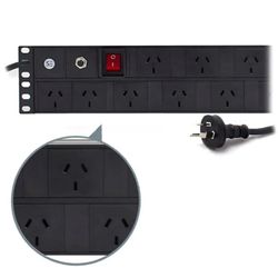 Serveredge 2RU Basic 12 Port PDU (12) 3 Pin AUS GPO Output (1) 3 Pin Aus Plug Input 10A 240V