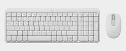 Logitech MK250 White Wireless/BT Combo  - Keyboard and Mouse Set