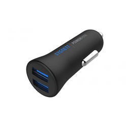 Cygnett Flow Dual USB Car Charger in Black 2.4A
