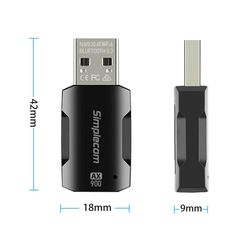 Simplecom NW830 Wi-Fi 6 and Bluetooth 5.3 Combo USB Adapter