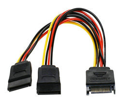 8Ware HDD SATA Power Splitter Y Cable Adapter 15cm 1x 15-pin to 2x 15-pin M-F