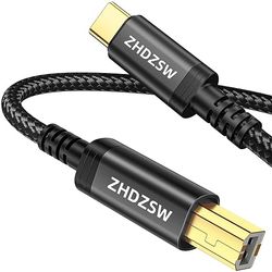 Printer Cable USB-C 2m to USB-B Black Printer Cable