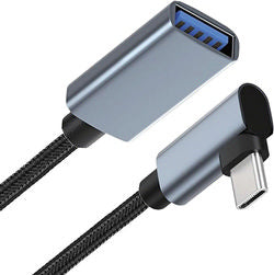 USB-C Right Angle Male to USB-A Female Adapter Cable
