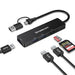 Simplecom CH365C SuperSpeed 3 Port USB Hub with SD MicroSD Card Reader