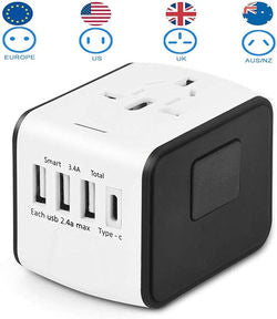 Travel Adapter Universal- USB-A & USB-C