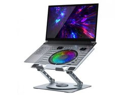 mbeat® Stage S8 Rotating Laptop Stand with RGB Cooling Fan & USB Ports