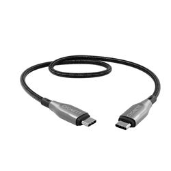 Cygnett Armoured USB-C to USB-C Cable (USB 2.0) Braided Black 50cm