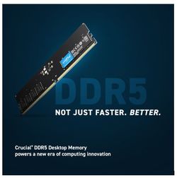 Crucial 8GB (1x8GB) DDR5 UDIMM 5600MHz CL46 Desktop Memory